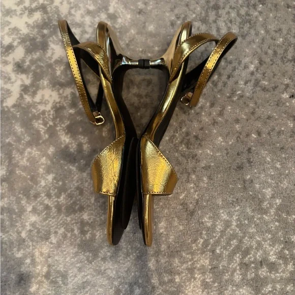 MUYISEXI Genuine Leather Gold Kitten Heels - Picture 5 of 11